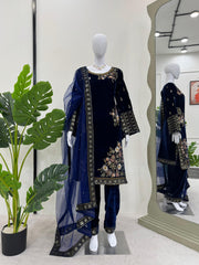 Winter Special Viscose Velvet Sequence Work Salwar Suit