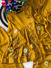 Trendy Chinon Silk Hand Patch Gota Work Sharara