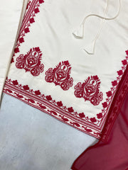 Designer Party-wear Roman Silk Embroidery Work Suit