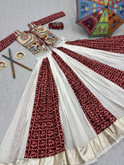 Navratri Special Pure Cotton Lehenga Choli With Stitched Blouse