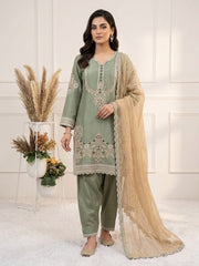 Party-wear Designer Glass Satin Coding With Sequence & Embroidery Work Suit