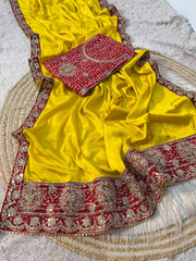 Festival Special Soft Chinon Coding Sequence Work Saree