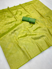 Traditional Kanjivaram Silk All-Over Zari Weaving Saree