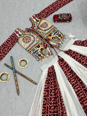 Navratri Special Pure Cotton Lehenga Choli With Stitched Blouse