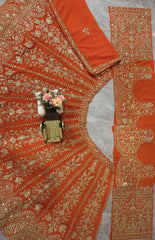Party-wear Designer Georgette Embroidery & Sequence Real Mirror Work Lehenga Choli