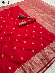 Beautiful Banrasi Silk Original Gold Zari Designer Saree