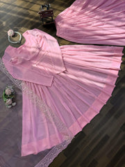 Beautiful Blooms Pink Georgette Gown