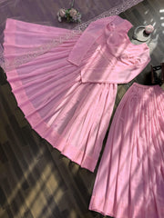 Beautiful Blooms Pink Georgette Gown