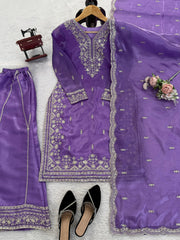 Elegant Ethnic Wear Jimmy Choo Thread With Sequence Work Suit