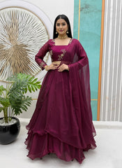 Stylish Space Silk Sequence & Embroidery Work Lehenga Choli