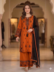 Beautiful Rayon Embroidery With Paper Mirror Work Suit