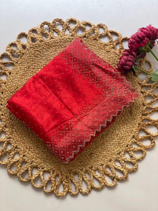 Beautiful Bollywood Zarkhan & Diamond Work Saree