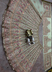 Party-wear Butterfly Net Embroidery Sequence Work Lehenga Choli