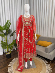 Beautiful Georgette Thread With Sequence Work Gown