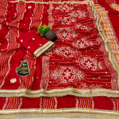 Beautiful Moti Katdana & Sequence Handwork Saree