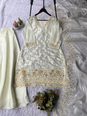 Beautiful Fendy Handwork Beads With Embroidery Sequence Work Sharara