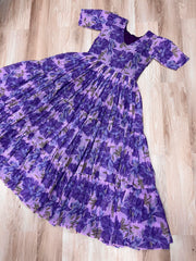 Desirable Women's Fully Flair Georgette With Printed Gown