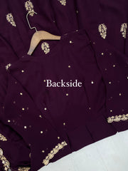 Party-wear Georgette Sequence Embroidery Work Gown