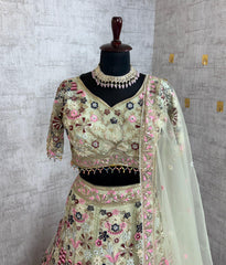 Party-wear Premium Quality Soft Net Coding Sequins Work Lehenga Choli