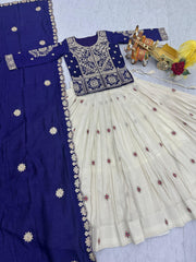 Festival Special Vichitra Silk Embroidery Coding Sequence Work Lehenga Choli