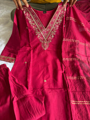 Beautiful Designer Roman Silk With Embroidery & Sequence Work Dress