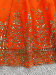 Party-wear Georgette Thread With Sequence Work Gown