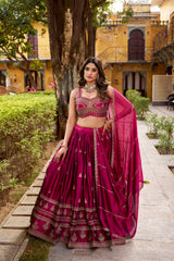 Designer Rangoli Silk Sequence Embroidey Work Lehenga Choli
