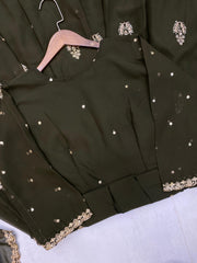 Party-wear Georgette Sequence Embroidery Work Gown