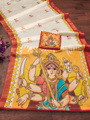 Durga Ashtami Special Beautiful Durga Maa Printed Saree