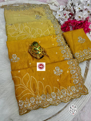 Beautiful Soft Chinon Silk Digital Printed Saree