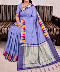 Beautiful Khadi Row Silk Minakari Weaving Saree