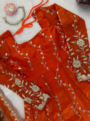 Beautiful Trending Fendy Silk Thread With Sequence Work Gown