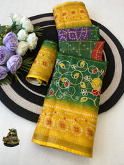 Beautiful Traditional Printed Bandej Printed Saree