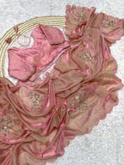 Beautiful Party-wear Soft Fendy Handwork Saree