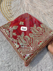 Beautiful Bandej With Traditional Foil Gotapatti Work Saree