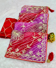 Beautiful Soft Kota Silk Lehriya Multi Saree