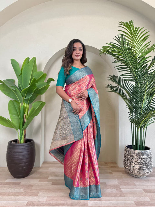 Trending Pure Tissue Silk With Zari Weaving Saree