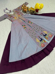 Wedding Special Satin Silk Embroidery Sequence Work Lehenga Choli