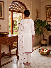 Beautiful Rayon Cotton Embroidery Thread Designer Suit