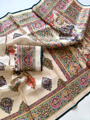 Beautiful Digital Printed Pashmina Zari & Jacquard Weaving Saree