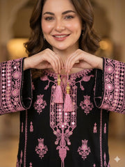 Beautiful Rayon Embroidery With Paper Mirror Work Suit