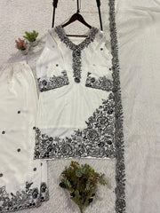 Eid Special Franch Crape Sequence Embroidery Work Suit