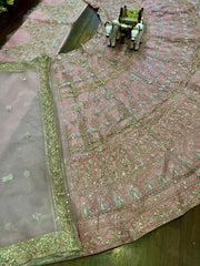 Beautiful Flared Butterfly Net Sequence Embroidery Work Lehenga Choli