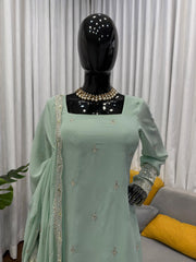 Party-wear Georgette Thread With Sequence Work Suit