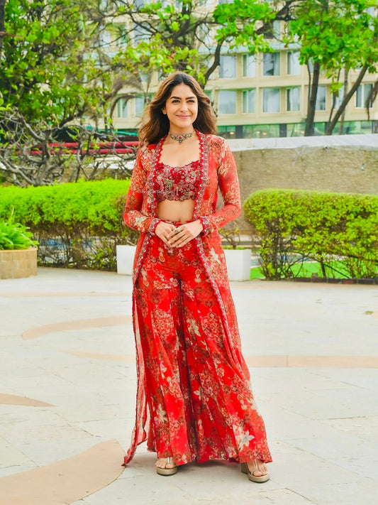 Designer Elegant Tibby Silk Ethnic Wear Sharara Set