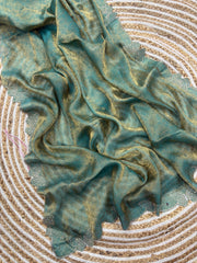Party-wear Fendy Satin Silk Zari pattern Butterfly Designer Saree