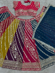 Festival Special Georgette Embroidery Sequence Work Lehenga Choli