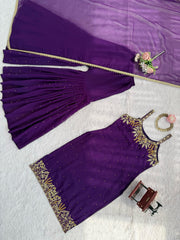 Elegant Ethnic Georgette Beads With Thread & Sequence Work Dress