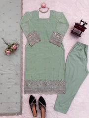 Festive Special Georgette Embroidery Work Suit