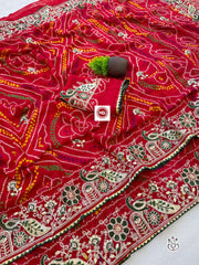 Beautiful Georgette Bandhej Saree